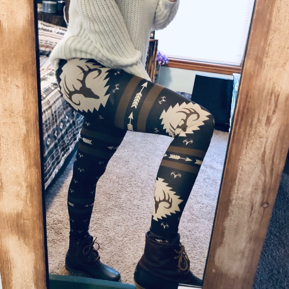 Camo Girl Deer Antler Leggings